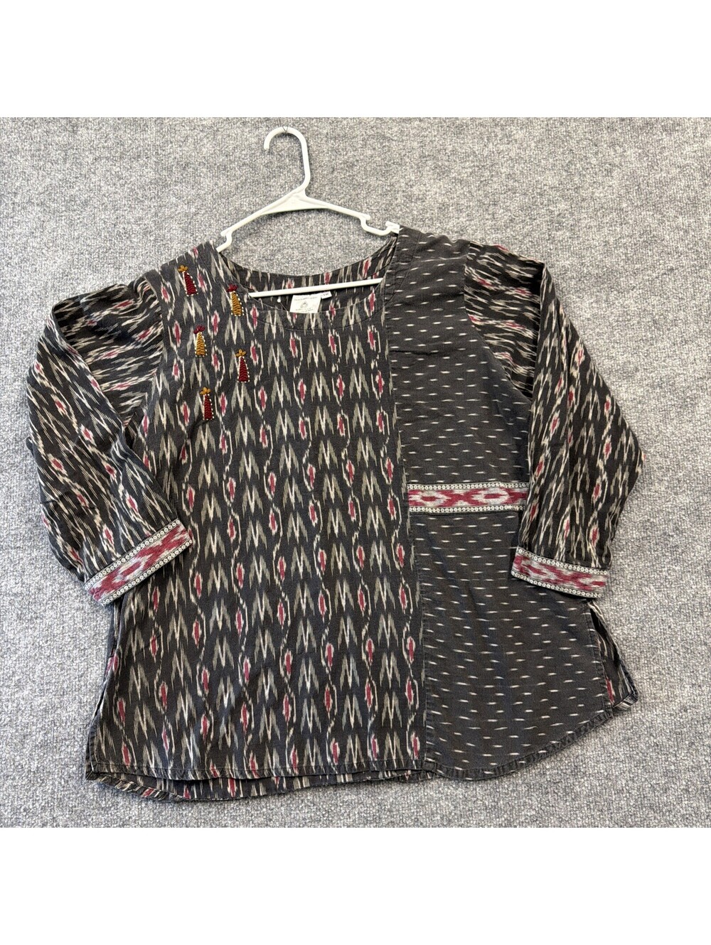 Dignity Not Charity Women’s Aztec Tunic Embroidery Multi Print Xl